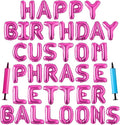 Happy Birthday Balloon Banner Custom Phrase Balloons letter 16 inch by LIOZEOKUN