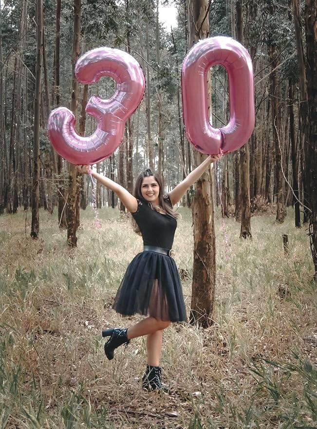 Number 7 Balloon 40 Inch Pearl Pink Balloon - Image 4
