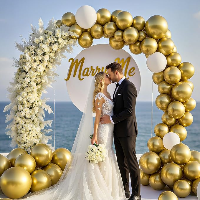 Gold Balloons 100 Pack 12 Inch Extra Thick Latex Party Decorations | Metallic - Image 4