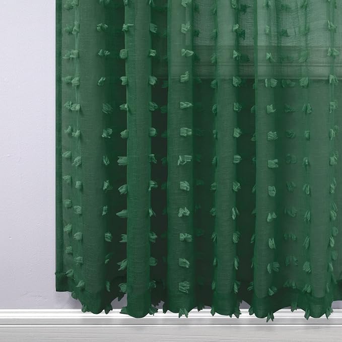 KOUFALL Dark Emerald Green Curtains - Image 5