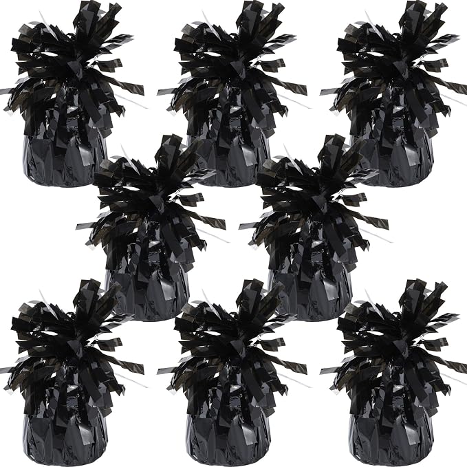 8 Pcs Black Metallic Balloon Weights Holder Anchors Balloon Holder Weights by ZCYSRLQIN