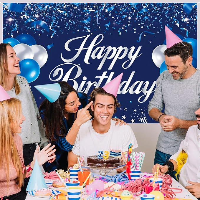 Happy Birthday Backdrop Banner, Happy Birthday Party Decorations Yard Sign - Image 6