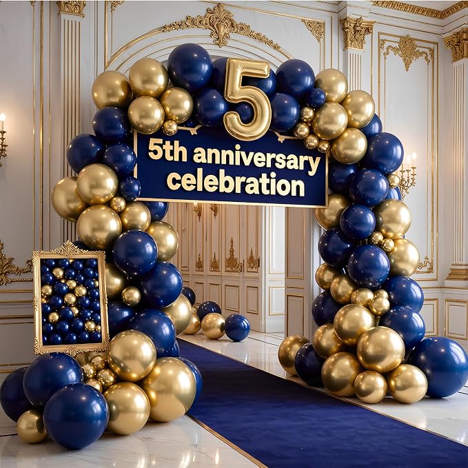 Navy Blue Balloons 100 Pack 12 Inch Dark Blue Thick Latex Party Balloons - Image 6