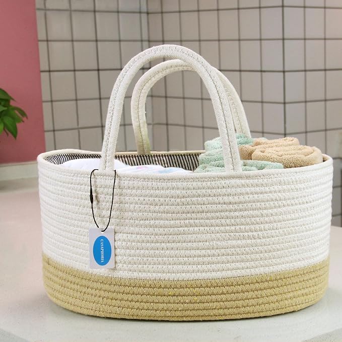 Casaphoria Caddy Organize Woven Cotton Rope Basket Caddy - Image 6