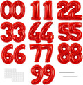 TONIFUL 20 Pcs Number Balloon 2 Set 16 Inch Fat Red 0-9 Numbers Balloons | by TONIFUL