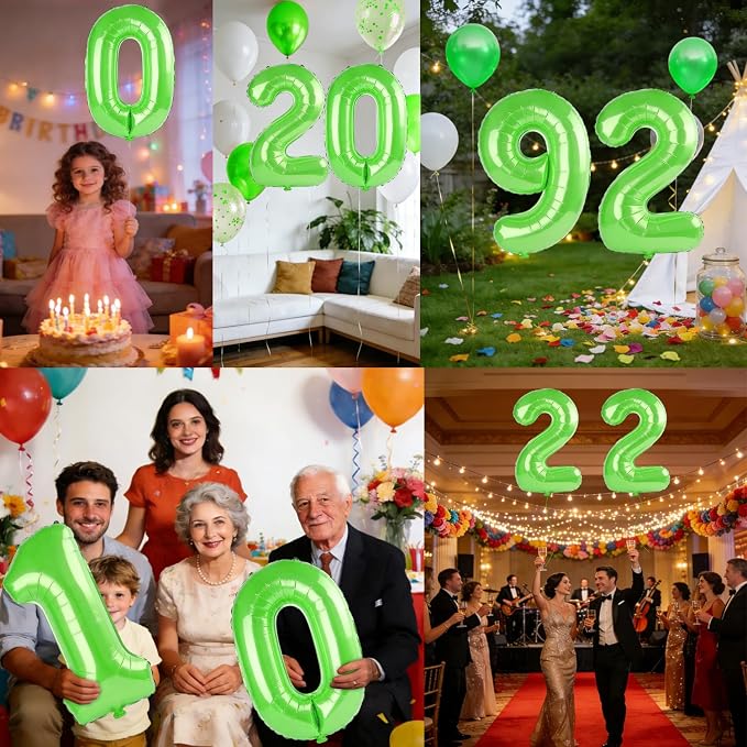 40 Inch Number 92 Balloons for 92nd Birthday Party Decorations, 0-100 Fruit - Image 7