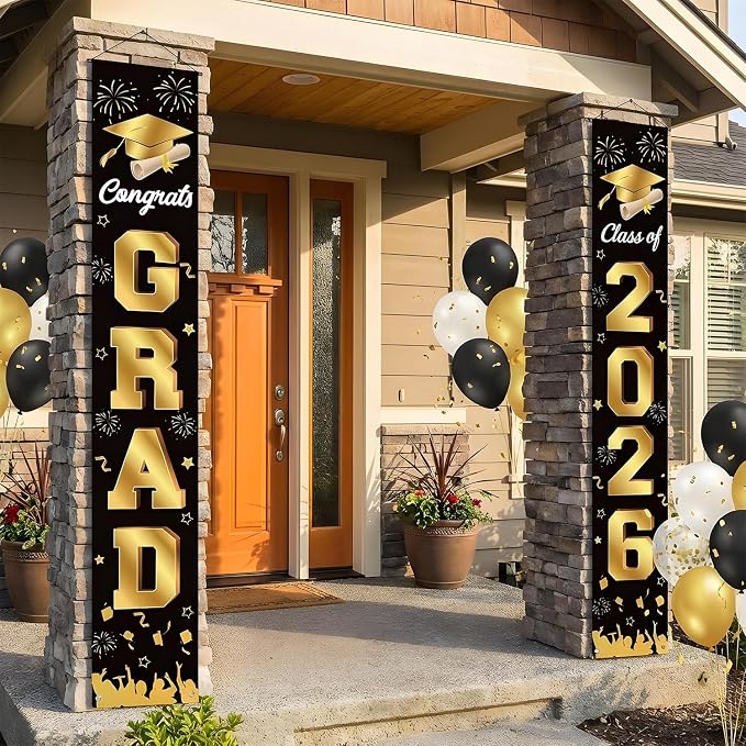 Graduation Decorations 2026 Porch Banner, Congrats Grad Class of 2026 Banner - Image 4
