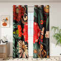 Tyrot Black Boho Floral 100% Blackout Curtains by TyrotHomeDecor