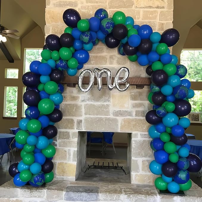 Blue and Green Balloons, Dark Green Metallic Balloons and Royal Blue Balloon - Image 7