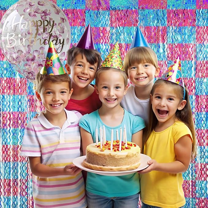 GOER Metallic Tinsel Foil Fringe Curtains Party Photo Backdrop Party Streamers - Image 4
