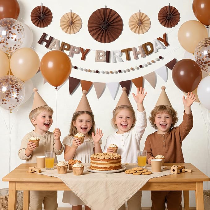 3D Happy Birthday Banner, Pre-Strung Felt Party Decorations | Ready-to-Hang 3D - Image 9