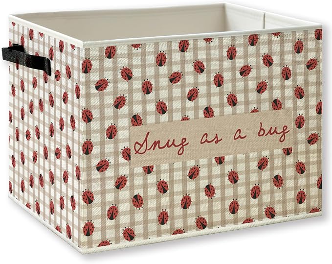 Ladybug Kids Nursery Foldable Storage Bins Box by KSDUT