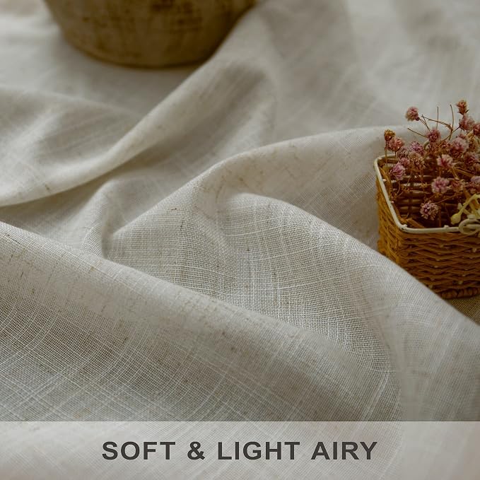 Flax Linen Curtains 96 Inches Long - Image 2