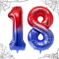 40 Inch Spider Theme Number Foil Balloons, Large Number 18 Balloons by TNCDJKPA