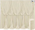 10 Panels Backdrop Curtains for Wedding Party Wrinkle Free Beige Backdrops by Tao-GePartyDecorations