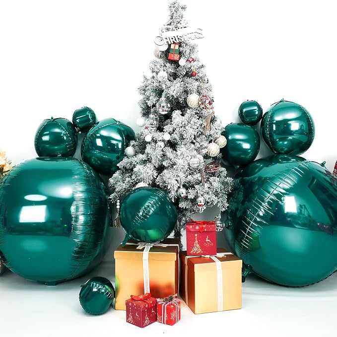 50 Inch Giant Dark Green Round Foil Balloons - Image 5