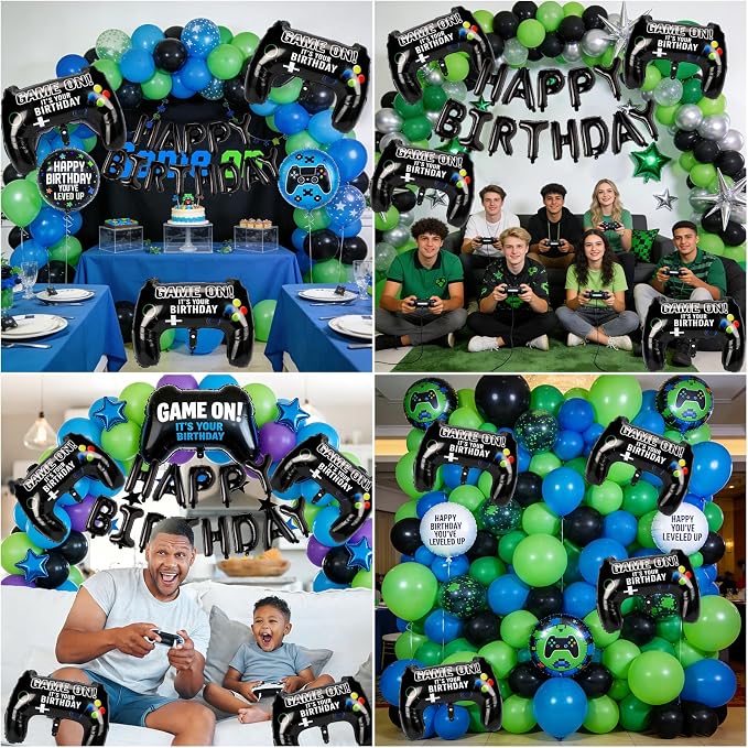 Black Happy Birthday Balloons - Image 5