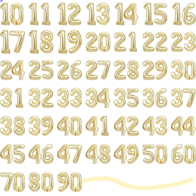 Champagne Gold Number 59 95 Balloon - Image 8