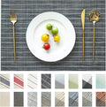 Placemats Set of 6 Vinyl/Plastic Woven Place Mats by Unknown