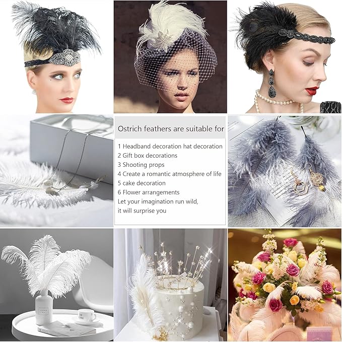 THARAHT Red Ostrich Feathers 24pcs Natural Bulk 10-12Inch 25cm-30cm for Crafts Wedding Party Centerpieces Halloween and Home Decoration Feathers
