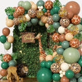 Jungle Safari Balloons Arch Garland Kit 166Pcs by PTGOLUO