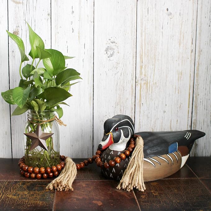 CVHOMEDECO. Wood Grain Beads Garland - Image 4