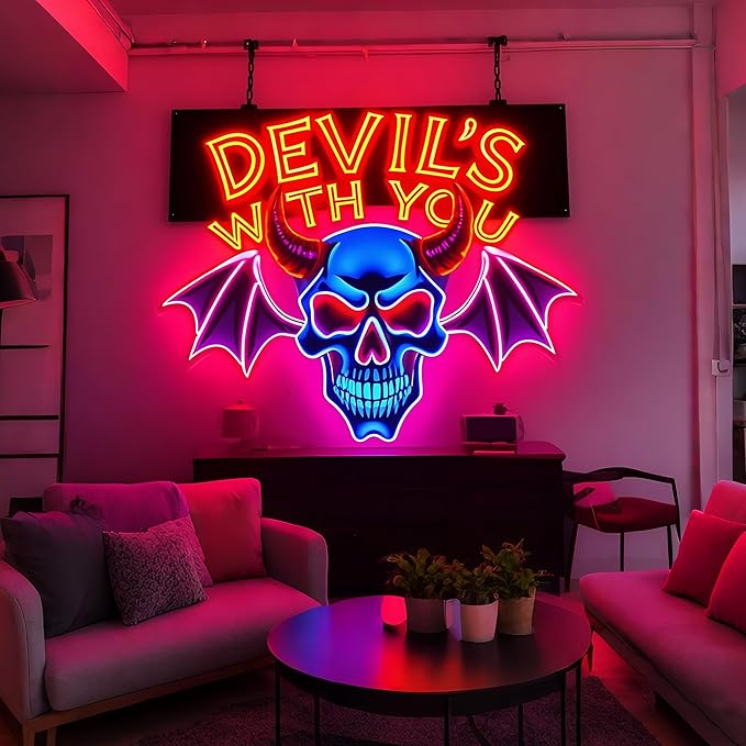 SELICOR Custom Logo Neon Sign - Personalized LED Business Logo with UV Printing, Customized LED Neon Light Up Sign for Home Bar Salon Shops Nails Beauty Company Logo Office Wall