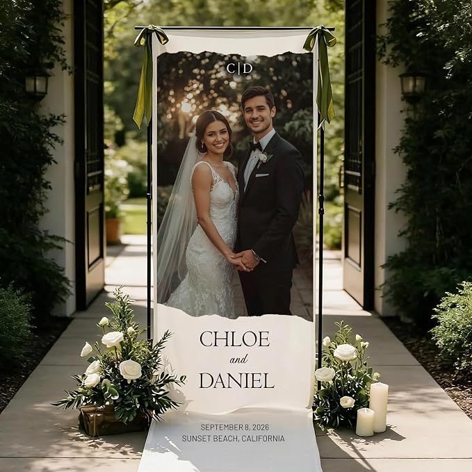 Wedding Welcome Sign Linen Personalized by VIRAGIL