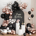 Black Gold and Silver Balloon Garland Arch Kit by Unknown