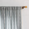 Boho Embroidery Striped Farmhouse Curtains by BCLBUSTE