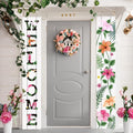 Frienda 2 Pcs Spring Welcome Floral Porch Banners 72"x12" Summer Flower Hanging by Frienda