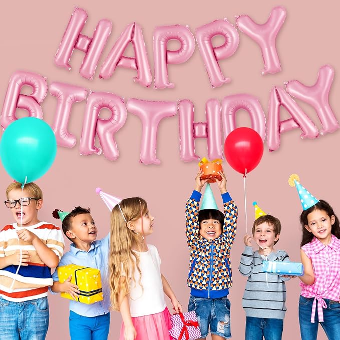 Happy Birthday Balloons Banner, Foil Balloon Personalized Name Letters Balloons - Image 3
