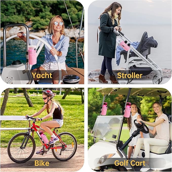 GEARV 2Pack Cup Holder for Bike, Scooter and Wheelchair, Water Bottle Holder - Image 3