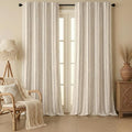 Beige 100% Boho Blackout Curtains 96 Inch 2 Panels by Unknown