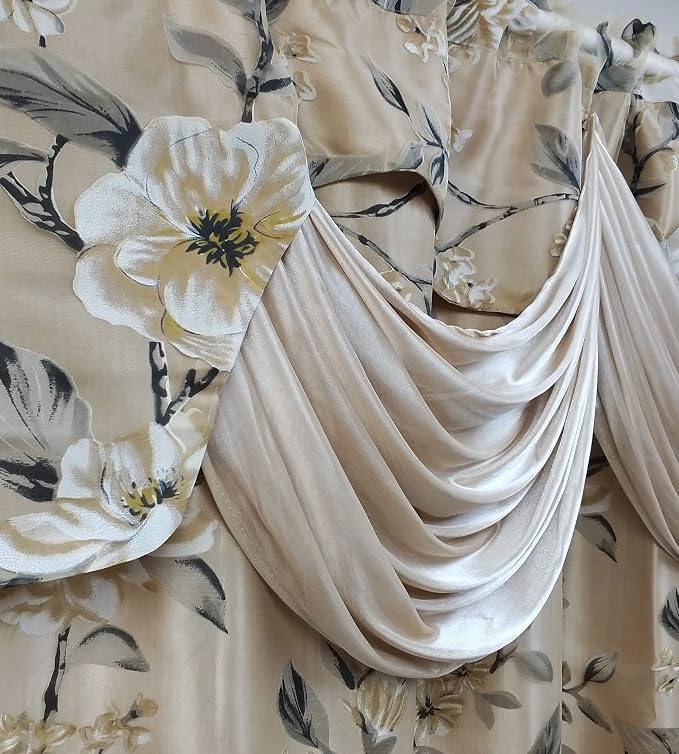 GOHD Roman Romance. Burnt-Out Printed Organza Window Curtain Panel Drape - Image 3