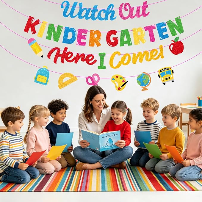 Watch Out Kindergarten Here I Come Banner Decor, First Day of Kindergarten - Image 5
