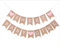 Sweet Baby Girl Burlap Banner by WAWOO