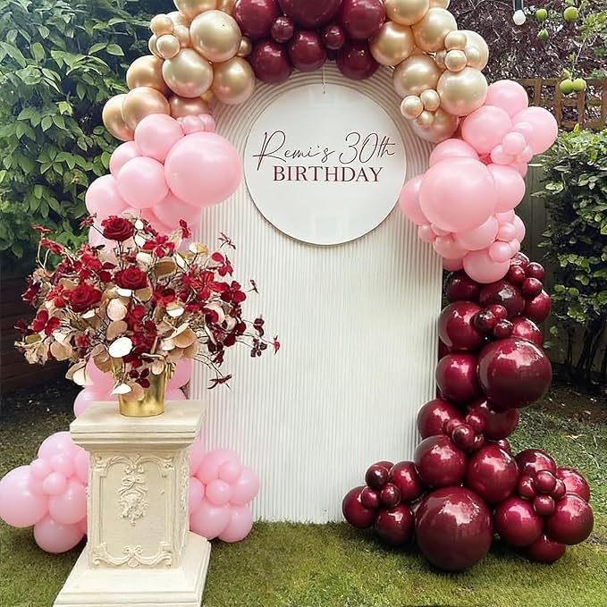 100pcs 5 Inch Small Burgundy Red Balloons | 5” Mini Maroon Wine Red Latex - Image 4