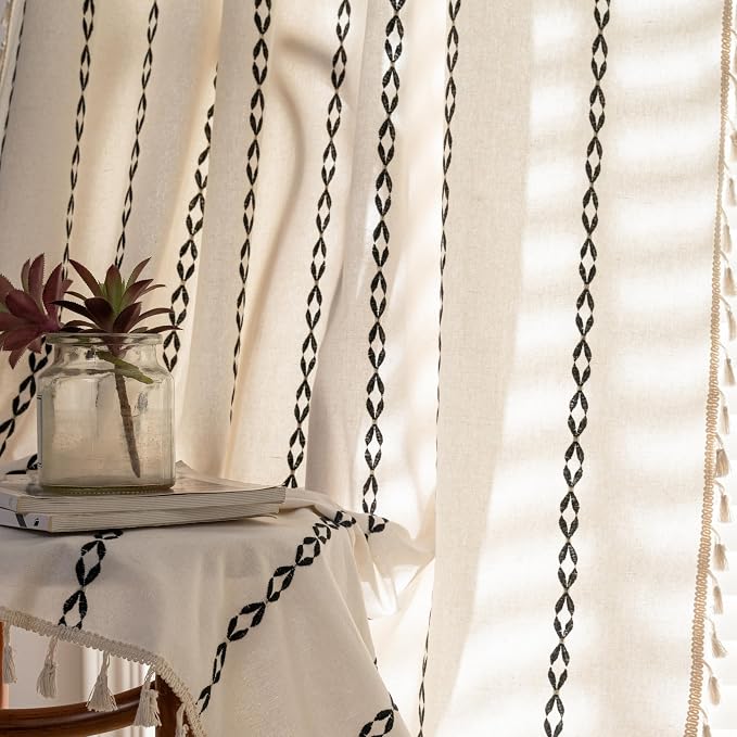 Sutuo Home Boho Curtains 63 Inch Length - Image 7