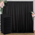 50 ft x 10 ft Wrinkle Free Black Backdrop Curtain by Outpain