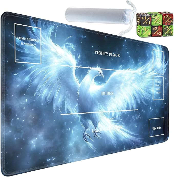 for TCG Playmat with Zones, Non-Slip Rubber Bottom Trading Card Game Mat with by Unknown