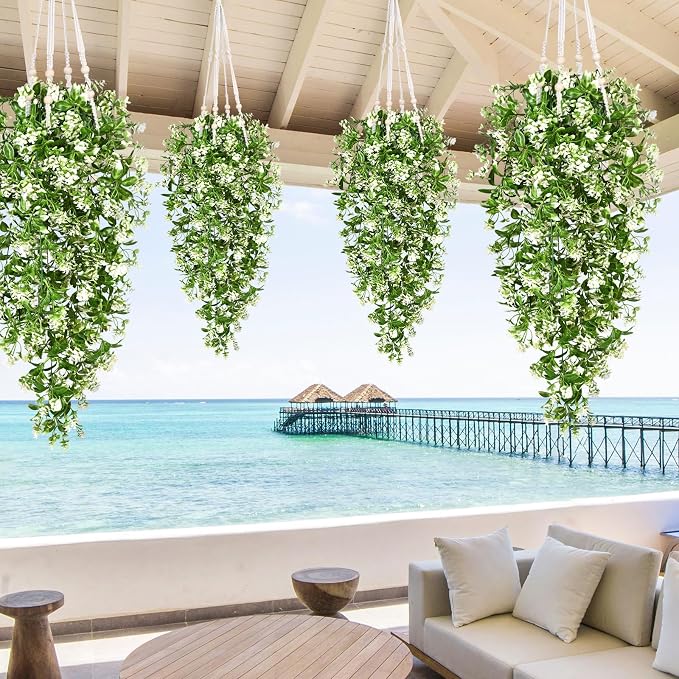 4pcs Fake Hanging Plants, Faux Ivy Fake Vines Greenery | Artificial Hanging - Image 8