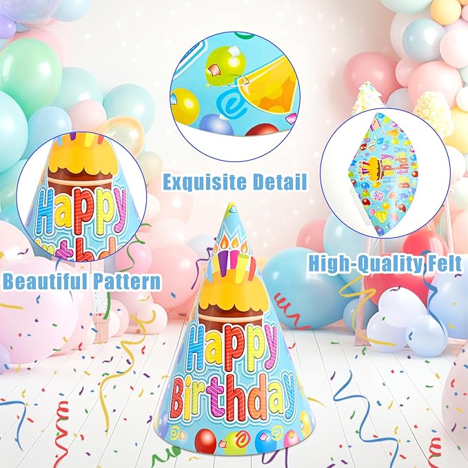 CANREVEL 12 PCS Party Hats for Adults and Kids, Party Headwear | Birthday - Image 6