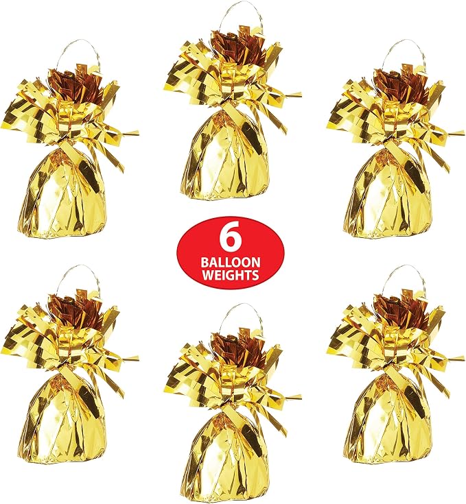 Beistle Metallic Wrapped Balloon Weight – 6 Pack, Party Decoration Accessories - Image 4