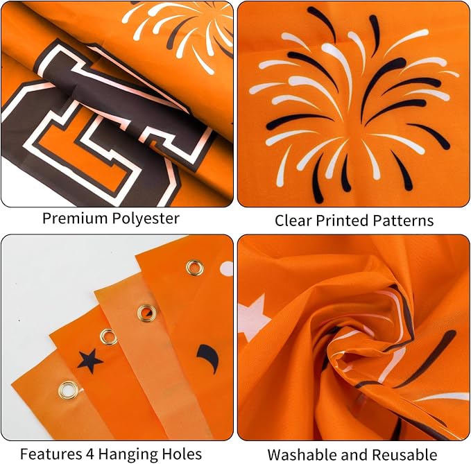 Graduation Decorations 2026 Orange Graduation Banner 66.1" x 33.8" Graduation - Image 4