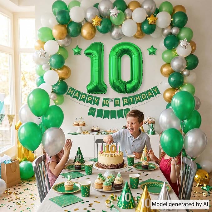 Green Number 0 Balloon 40 Inch, Shiny Foil Numeral - Image 7