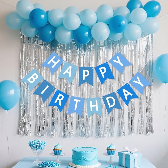 Happy Birthday Banner Sign, Birthday Garland Wall Door Hanging Banners Flag - Image 5