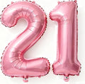 Pink Number 21 Balloons 40 Inch Giant Pink 20 Foil Mylar Balloons by COLORFULELVES