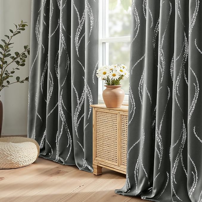 Yakamok Grey Light Blocking Curtains - Image 9