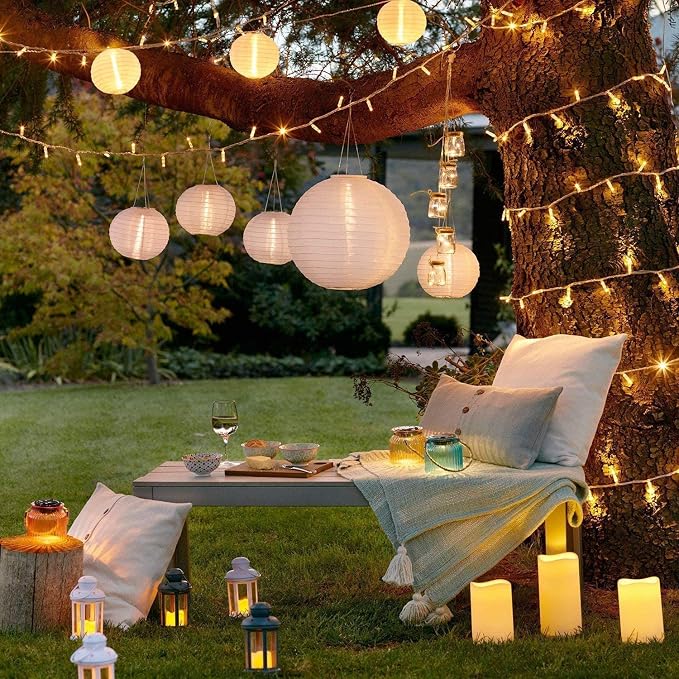 HAUSPROFI 12pcs White Paper Lanterns - Image 5